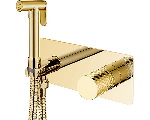 Купить Гигиенический душ со смесителем Boheme Stick 127-GG Золото в магазине сантехники Santeh-Crystal.ru