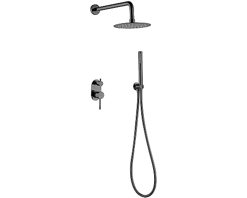 Заказать Душевая система Boheme Uno 464-SGM Оружейная сталь глянцевая в магазине сантехники Santeh-Crystal.ru
