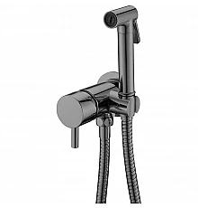 Гигиенический душ со смесителем Boheme Uno 467-SGM Оружейная сталь глянцевая