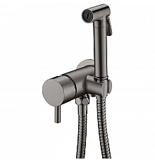 Гигиенический душ со смесителем Boheme Uno 467-GM Оружейная сталь