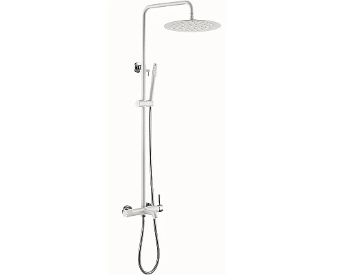 Заказать Душевая система Boheme Uno 468-WCR Белая матовая Хром в магазине сантехники Santeh-Crystal.ru