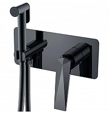 Гигиенический душ со смесителем Boheme Venturo 377-SGM Оружейная сталь глянцевая