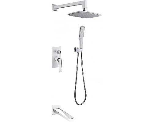 Заказать Душевая система Boheme Venturo 374-W-2 Белая Хром в магазине сантехники Santeh-Crystal.ru