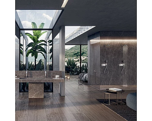 Приобрести Душевая система Bossini Apice L10505.030 с термостатом Хром в магазине сантехники Santeh-Crystal.ru