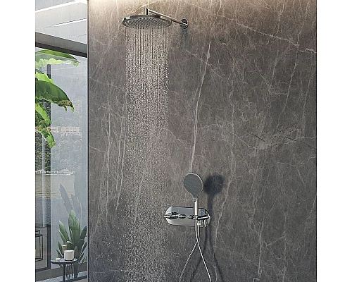 Приобрести Душевая система Bossini Apice L10505.030 с термостатом Хром в магазине сантехники Santeh-Crystal.ru