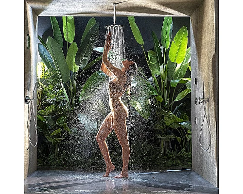 Заказать Душевая система Bossini Apice L10507.030 с термостатом Хром в магазине сантехники Santeh-Crystal.ru