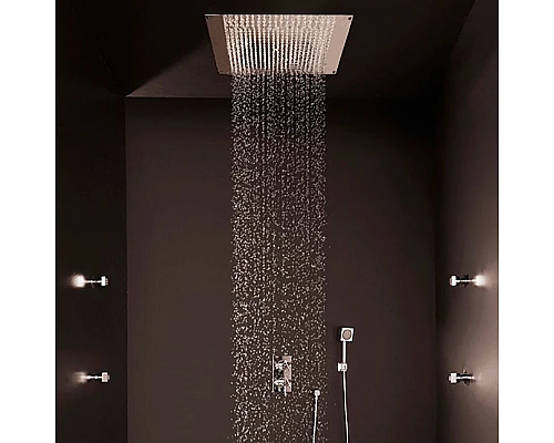 Купить Верхний душ Bossini Dream Cube H38459.073 Черный матовый в магазине сантехники Santeh-Crystal.ru