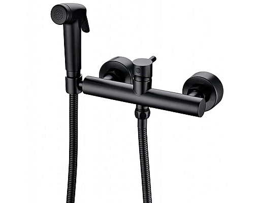 Приобрести Гигиенический душ со смесителем Bravat D9141BW-RUS Черный в магазине сантехники Santeh-Crystal.ru