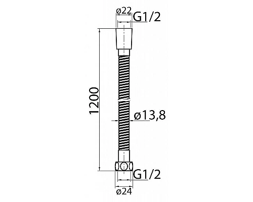 Купить Душевой шланг Cezares CZR-C-FMDC2-120-01 Хром в магазине сантехники Santeh-Crystal.ru