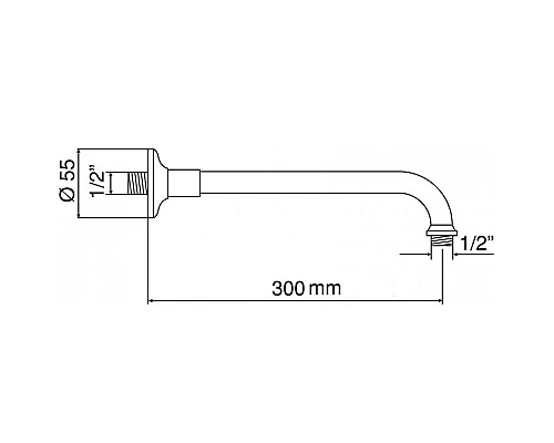 Заказать Кронштейн для верхнего душа Cezares CZR-U-TDA-30-03/24 Золото 24 карат в магазине сантехники Santeh-Crystal.ru