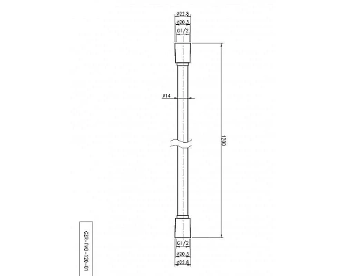 Купить Душевой шланг Cezares CZR-FMD-120-NOP Черный матовый в магазине сантехники Santeh-Crystal.ru
