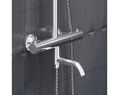 Купить Душевая система Damixa Jupiter 977810000 с термостатом Хром в магазине сантехники Santeh-Crystal.ru