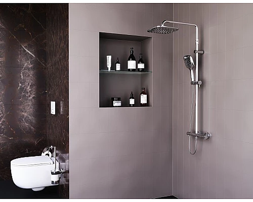 Заказать Душевая система Damixa Option DX218092000 с термостатом Хром в магазине сантехники Santeh-Crystal.ru