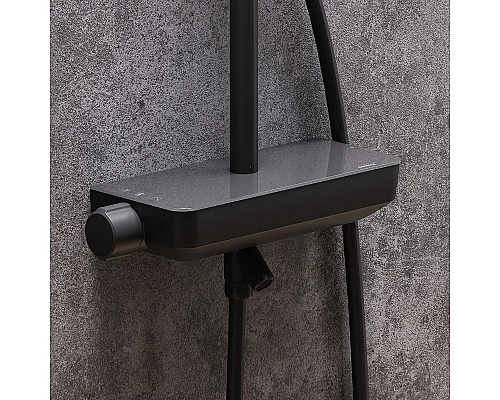 Приобрести Душевая система Damixa Scandinavian Pure 936730300 Черная матовая в магазине сантехники Santeh-Crystal.ru