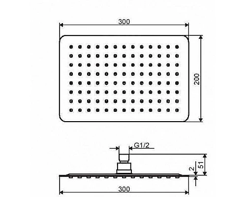 Заказать Верхний душ Excellent Actima 20х30 AREX.3062CR Хром в магазине сантехники Santeh-Crystal.ru