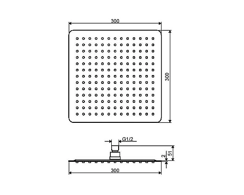 Заказать Верхний душ Excellent Actima 30х30 AREX.3032CR Хром в магазине сантехники Santeh-Crystal.ru