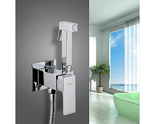 Купить Гигиенический душ со смесителем Frap F7506 Хром в магазине сантехники Santeh-Crystal.ru