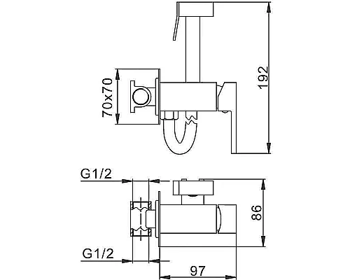 Купить Гигиенический душ со смесителем Frap F7506 Хром в магазине сантехники Santeh-Crystal.ru