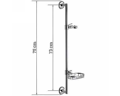 Заказать Душевая штанга Frap F8005 Хром в магазине сантехники Santeh-Crystal.ru