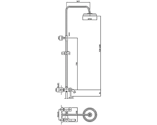Приобрести Душевая система Haiba HB2407 Хром в магазине сантехники Santeh-Crystal.ru