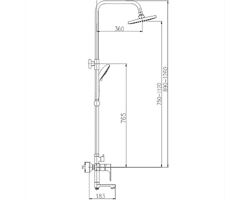 Приобрести Душевая система Haiba HB2415 Хром в магазине сантехники Santeh-Crystal.ru