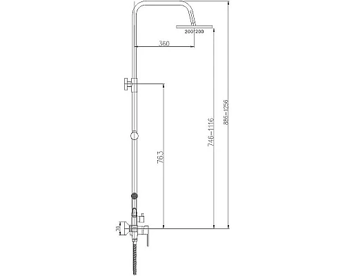 Приобрести Душевая система Haiba HB2416 Хром в магазине сантехники Santeh-Crystal.ru