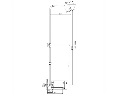 Купить Душевая система Haiba HB2424 Хром в магазине сантехники Santeh-Crystal.ru