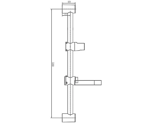 Заказать Душевая штанга Haiba HB8005 Хром в магазине сантехники Santeh-Crystal.ru