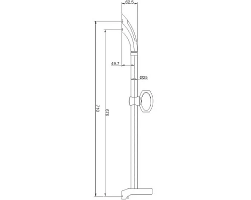 Заказать Душевая штанга Haiba HB8006 Хром в магазине сантехники Santeh-Crystal.ru