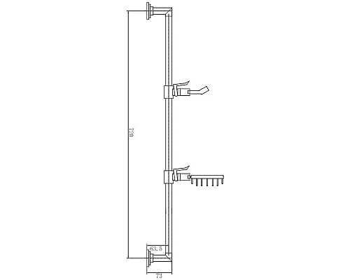 Приобрести Душевая штанга Haiba HB8009 Хром в магазине сантехники Santeh-Crystal.ru