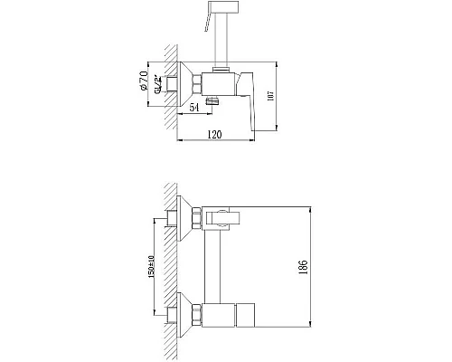 Заказать Гигиенический душ со смесителем Haiba HB5513 Хром в магазине сантехники Santeh-Crystal.ru