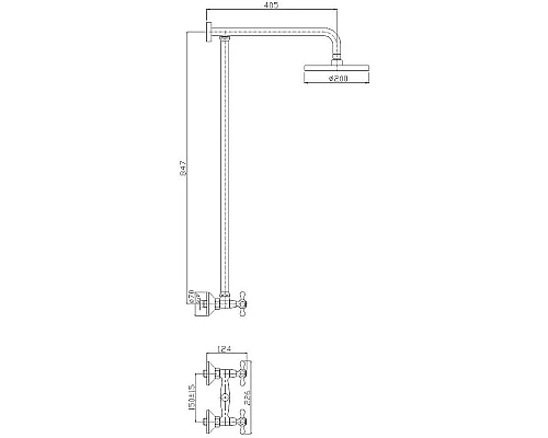 Купить Душевая система Haiba HB2413 Хром в магазине сантехники Santeh-Crystal.ru