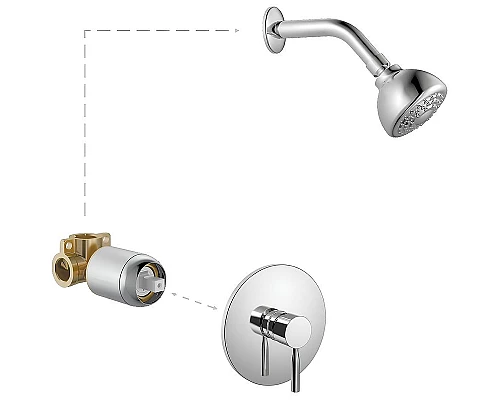 Купить Душевая система Haiba HB80088 Хром в магазине сантехники Santeh-Crystal.ru