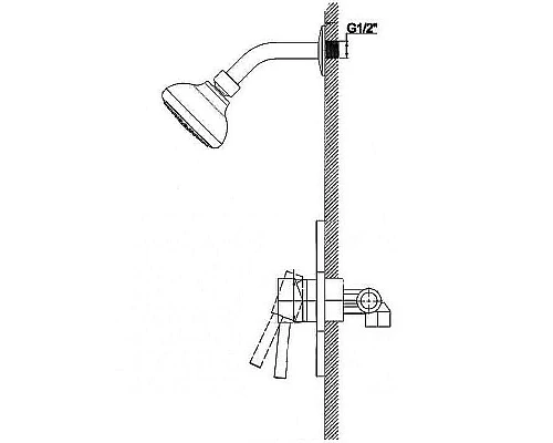 Купить Душевая система Haiba HB80088 Хром в магазине сантехники Santeh-Crystal.ru