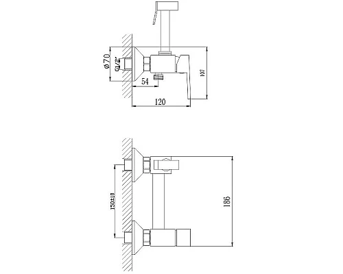 Заказать Гигиенический душ со смесителем Haiba HB5513-4 Бронза в магазине сантехники Santeh-Crystal.ru
