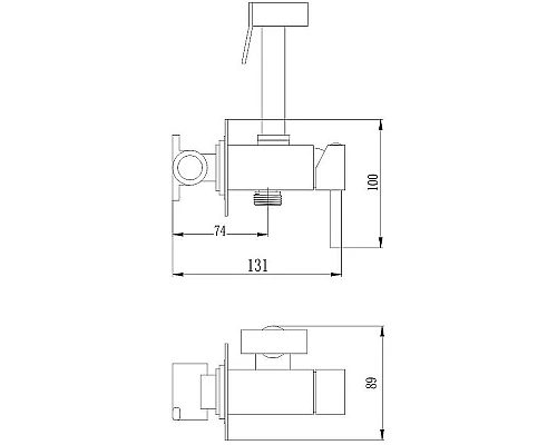 Заказать Гигиенический душ со смесителем Haiba HB5512-7 Черный матовый в магазине сантехники Santeh-Crystal.ru