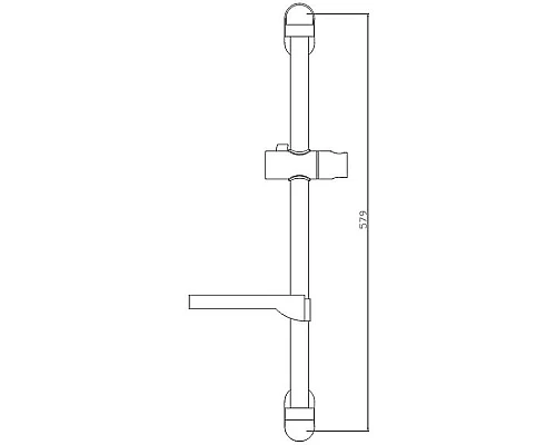 Купить Душевая штанга Haiba HB8007 Хром в магазине сантехники Santeh-Crystal.ru