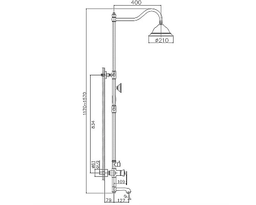 Приобрести Душевая система Haiba HB24181-5 Золото в магазине сантехники Santeh-Crystal.ru