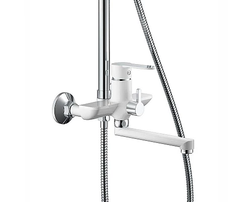 Приобрести Душевая система Haiba HB24557-8 Белый Хром в магазине сантехники Santeh-Crystal.ru