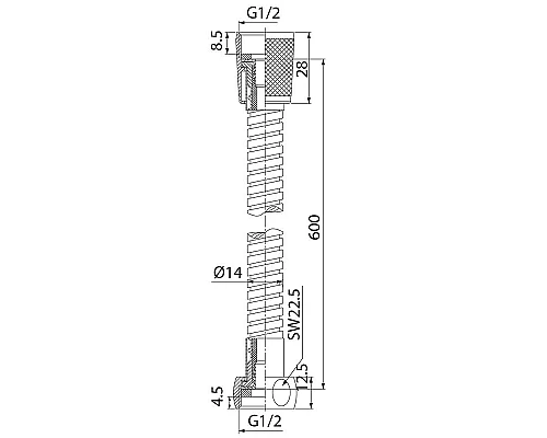 Заказать Шланг для душа Iddis A50211 0.6 Хром в магазине сантехники Santeh-Crystal.ru