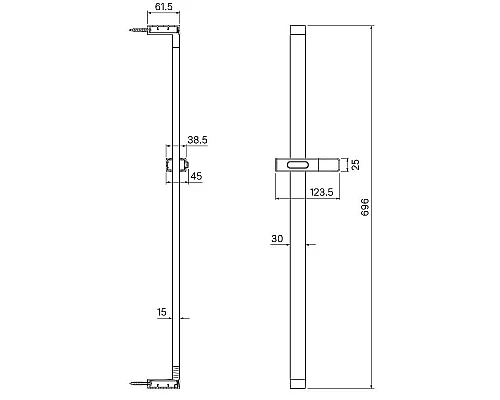 Заказать Душевая штанга Iddis Slide SLI70GLi17 Графит в магазине сантехники Santeh-Crystal.ru