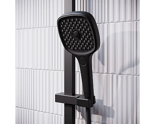 Приобрести Душевая система Iddis Slide SLIBLBTi06 Черный матовый в магазине сантехники Santeh-Crystal.ru