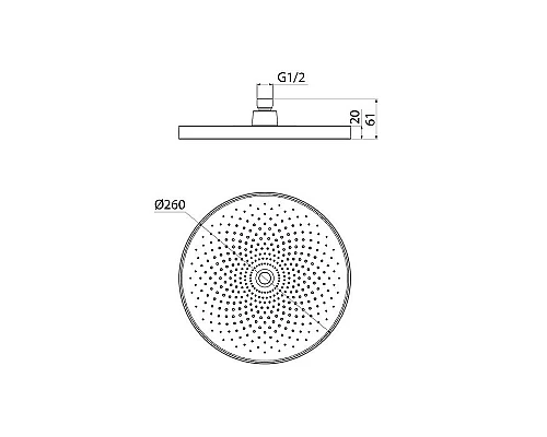 Купить Верхний душ Iddis SpaHome SPA26BPi64 Черный в магазине сантехники Santeh-Crystal.ru