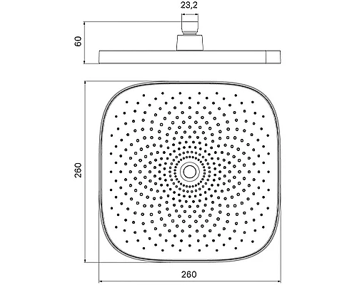 Купить Верхний душ Iddis SpaHome SPA26CSi64 Хром в магазине сантехники Santeh-Crystal.ru