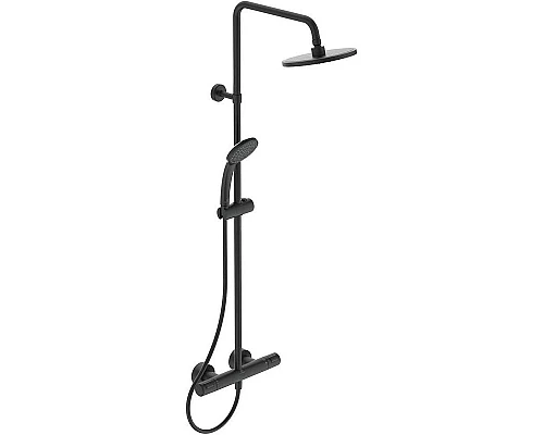 Купить Душевая система Ideal Standard Ceratherm T25 A7545XG с термостатом Черная матовая в магазине сантехники Santeh-Crystal.ru