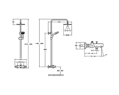 Купить Душевая система Jacob Delafon July E99741-CP Хром в магазине сантехники Santeh-Crystal.ru