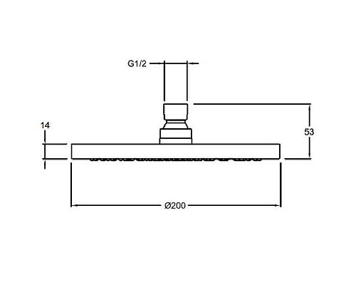 Заказать Верхний душ Jacob Delafon July E21760-CP Хром в магазине сантехники Santeh-Crystal.ru