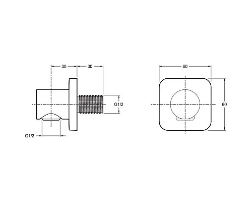 Заказать Шланговое подключение Jacob Delafon Modulo E8463-CP Хром в магазине сантехники Santeh-Crystal.ru