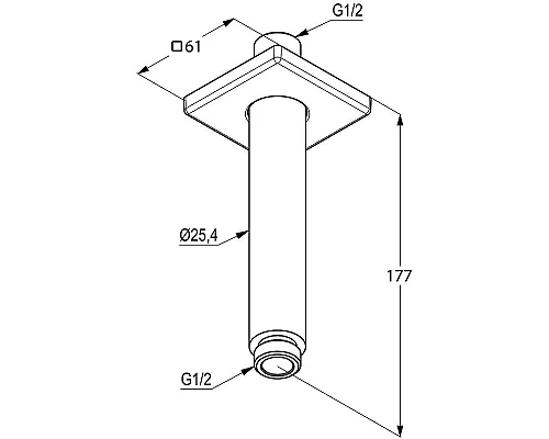 Купить Кронштейн для верхнего душа Kludi A-Qa 6653591-00 Белый Хром в магазине сантехники Santeh-Crystal.ru