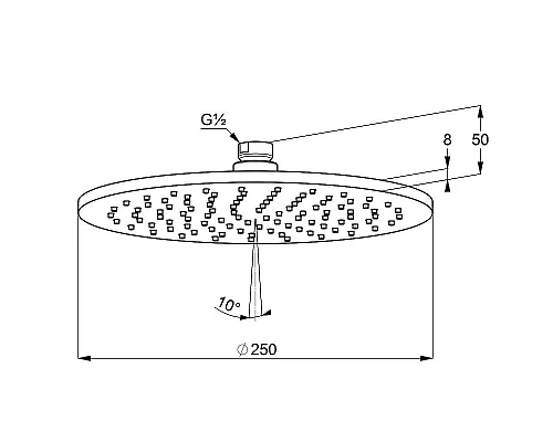 Заказать Верхний душ Kludi A-QA 6432505-00 Хром в магазине сантехники Santeh-Crystal.ru